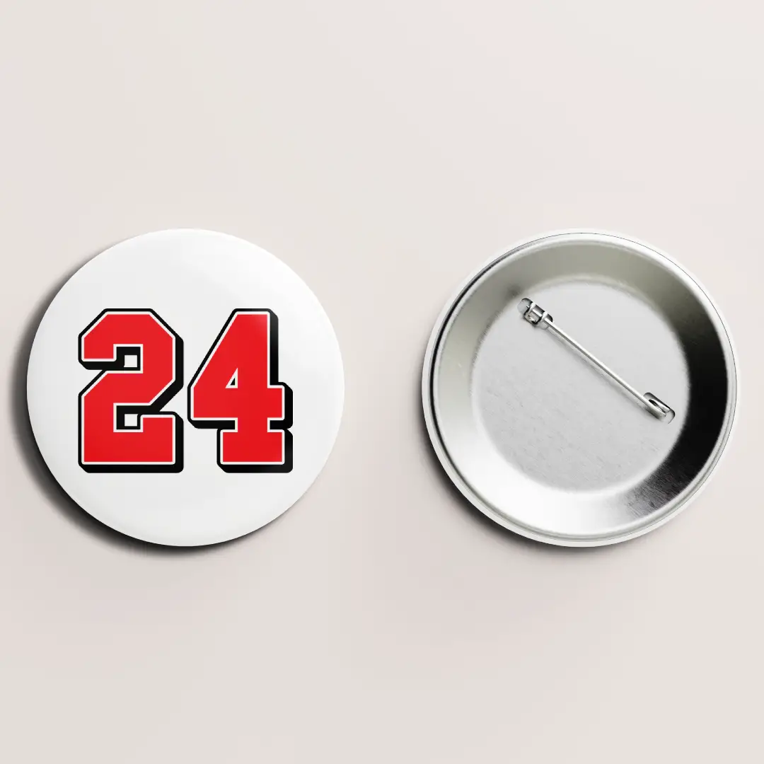 Twenty Four Number Pin Button Badge - Image 2