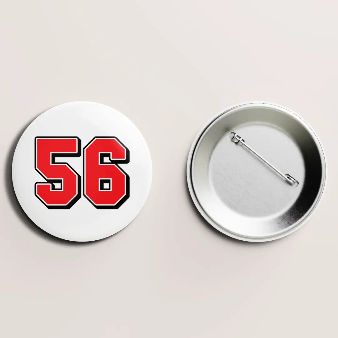 Fifty Six Number Pin Button Badge - Image 2