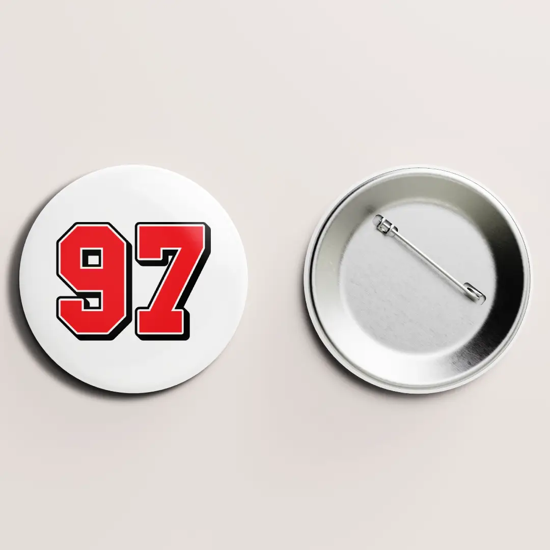 Ninety Seven Number Pin Button Badge - Image 2