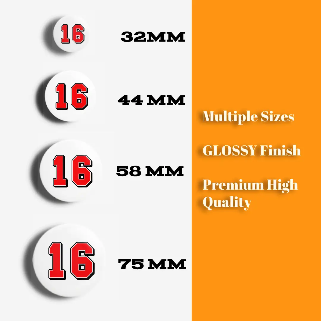 Twenty Six Number Pin Button Badge - Image 3