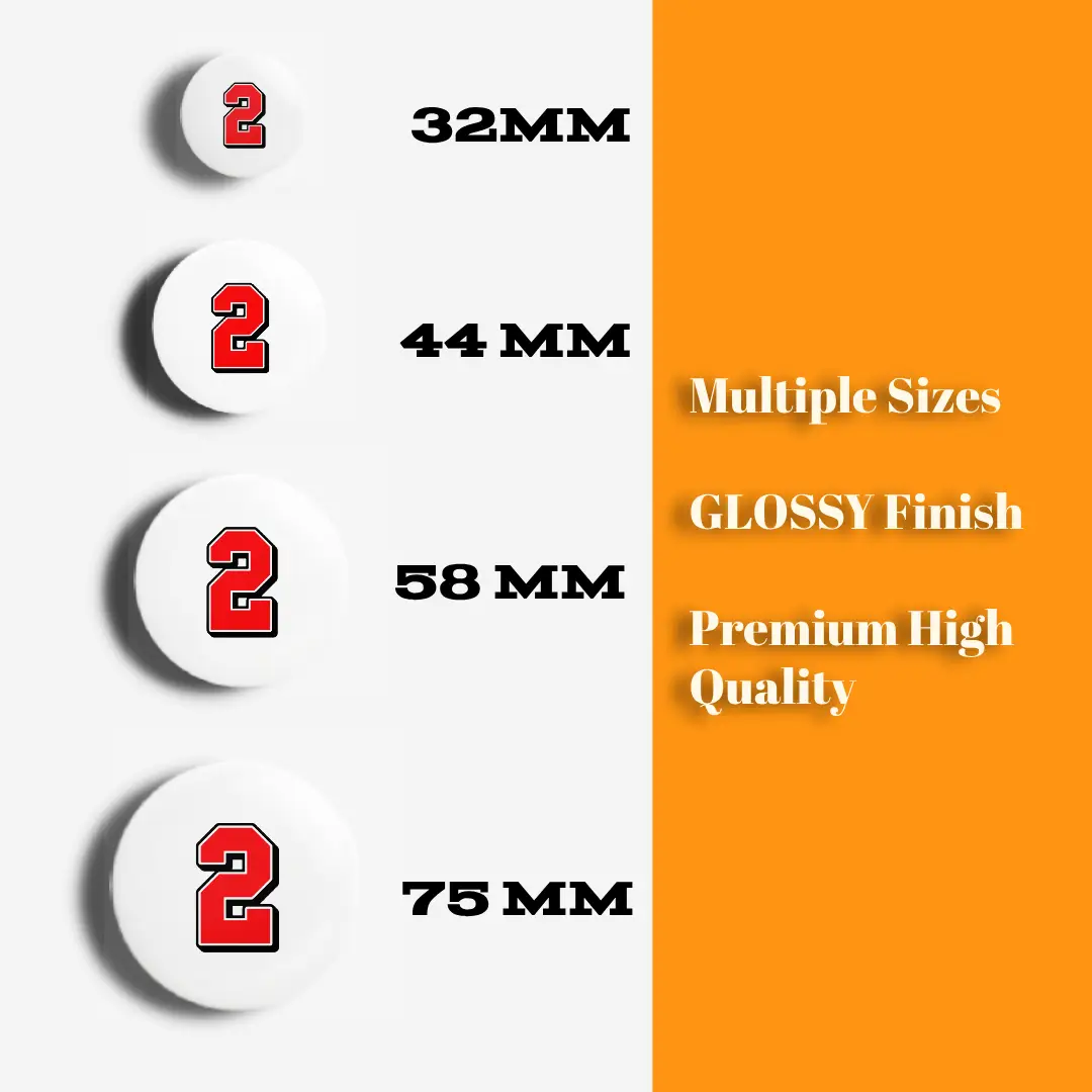 Two Number Pin Button Badge - Image 3