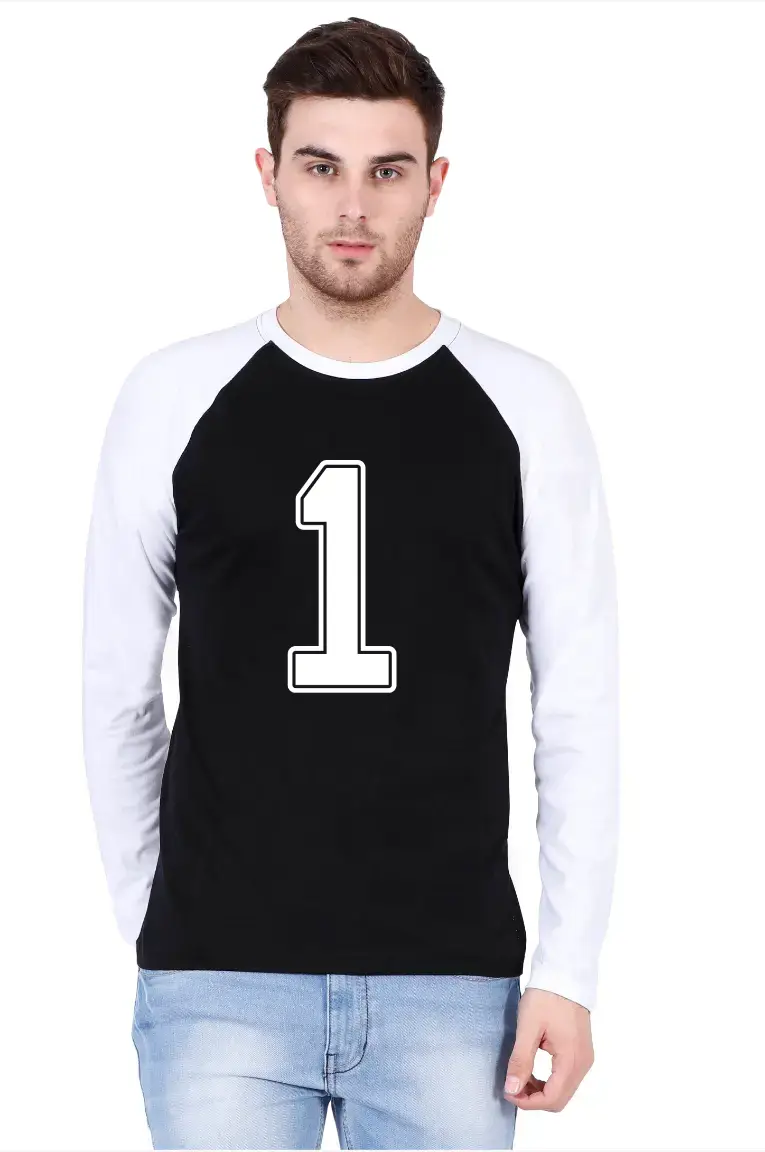 One Printed Full Sleeve Raglan T-shirt