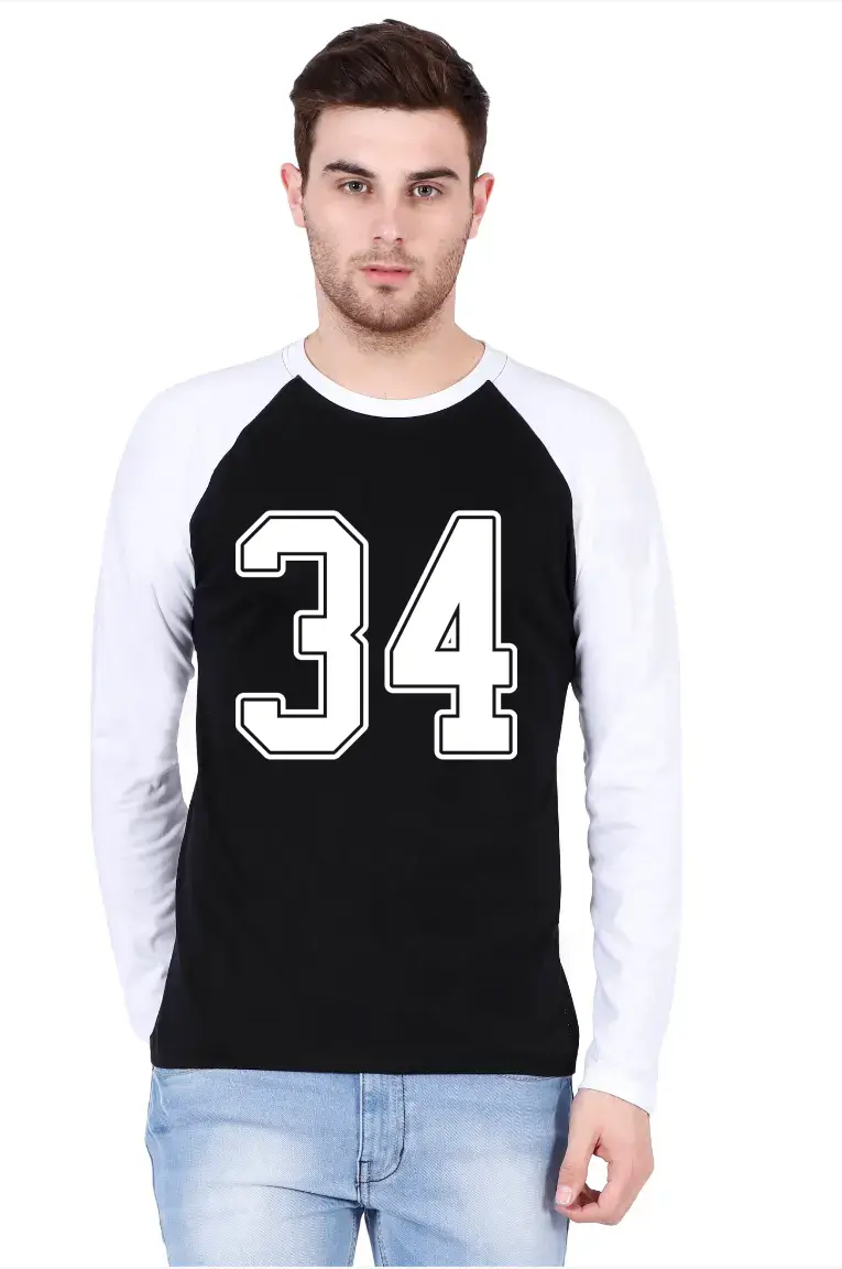 Thirty Four Printed Full Sleeve Raglan T-shirt
