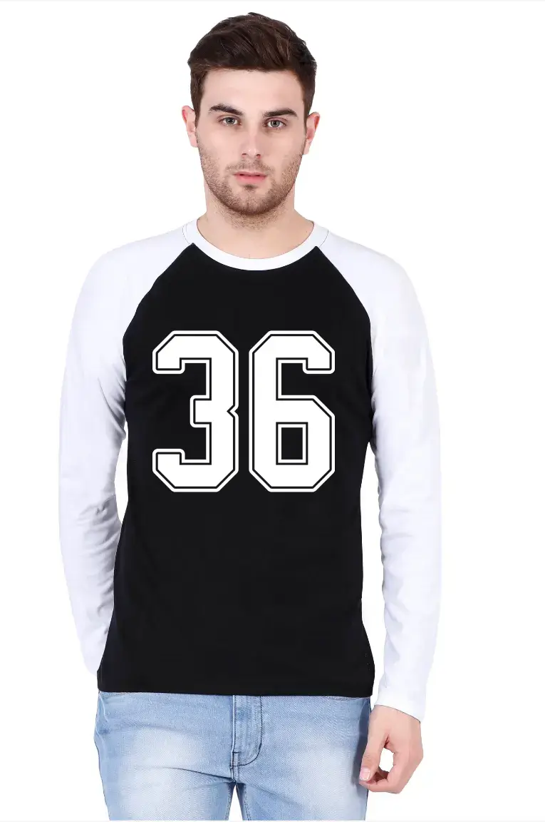 Thirty Six Printed Full Sleeve Raglan T-shirt