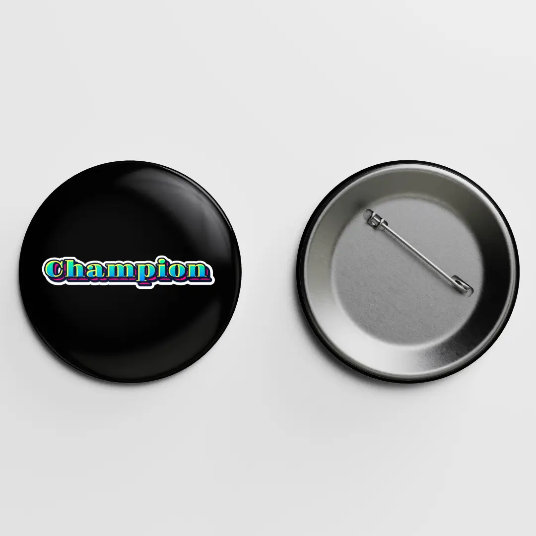 Champion Pin Button Badge