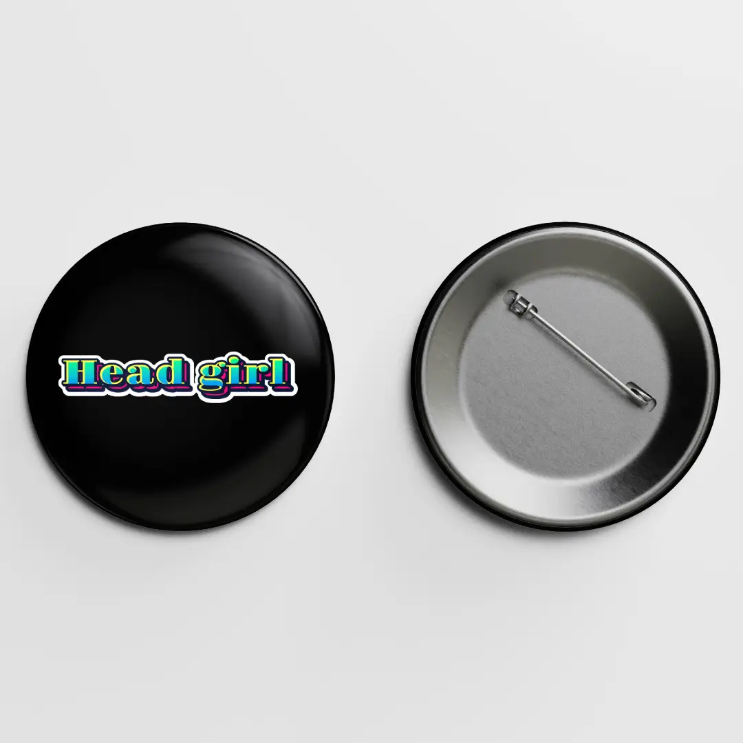 Head Girl Pin Button Badge