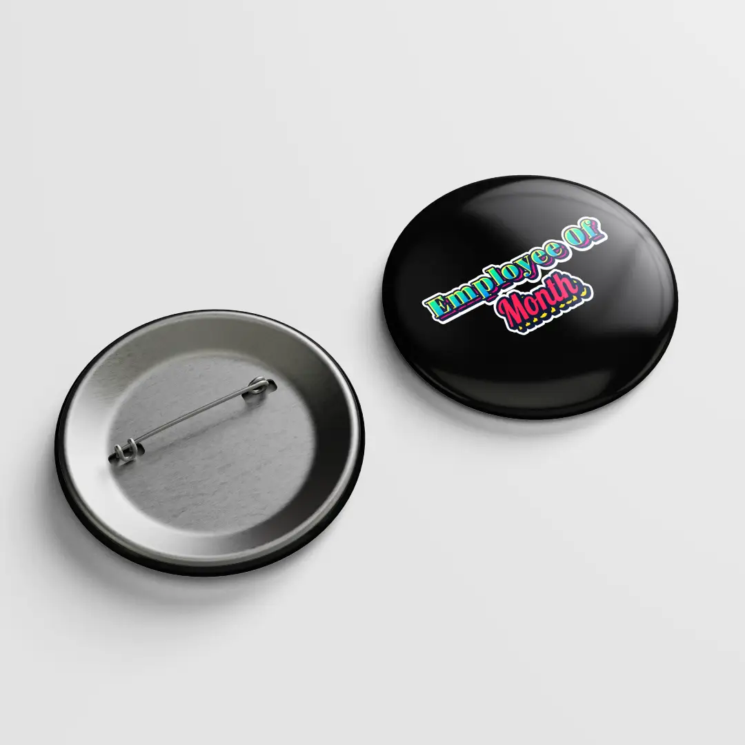 Employee Of Month Pin Button Badge - Image 2
