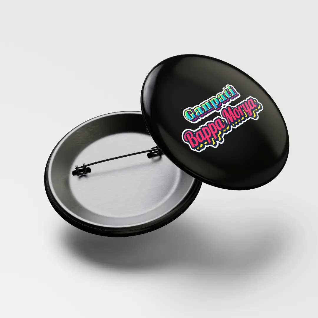 Ganapati Bappa Morya Pin Button Badge - Image 3