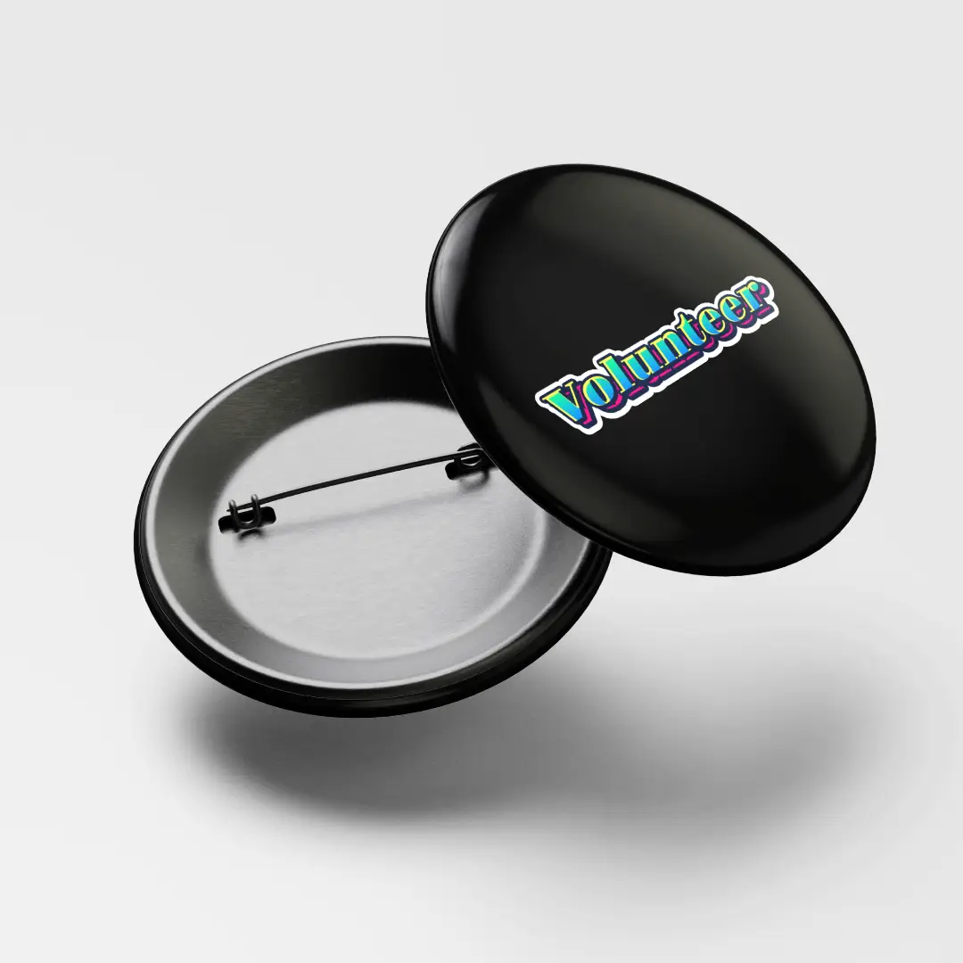 Volunteer Pin Button Badge - Image 3