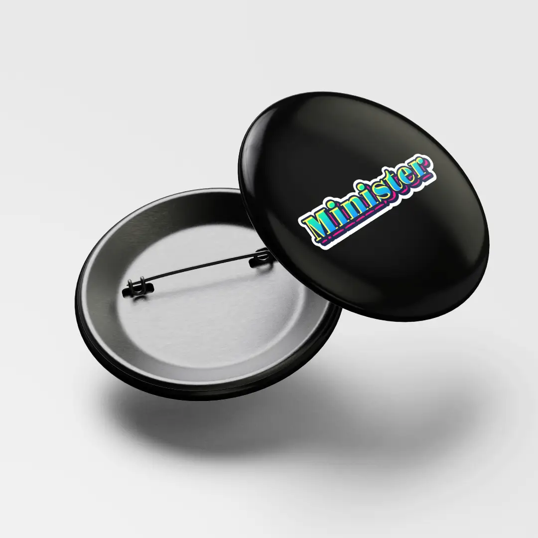 Minister Pin Button Badge - Image 3