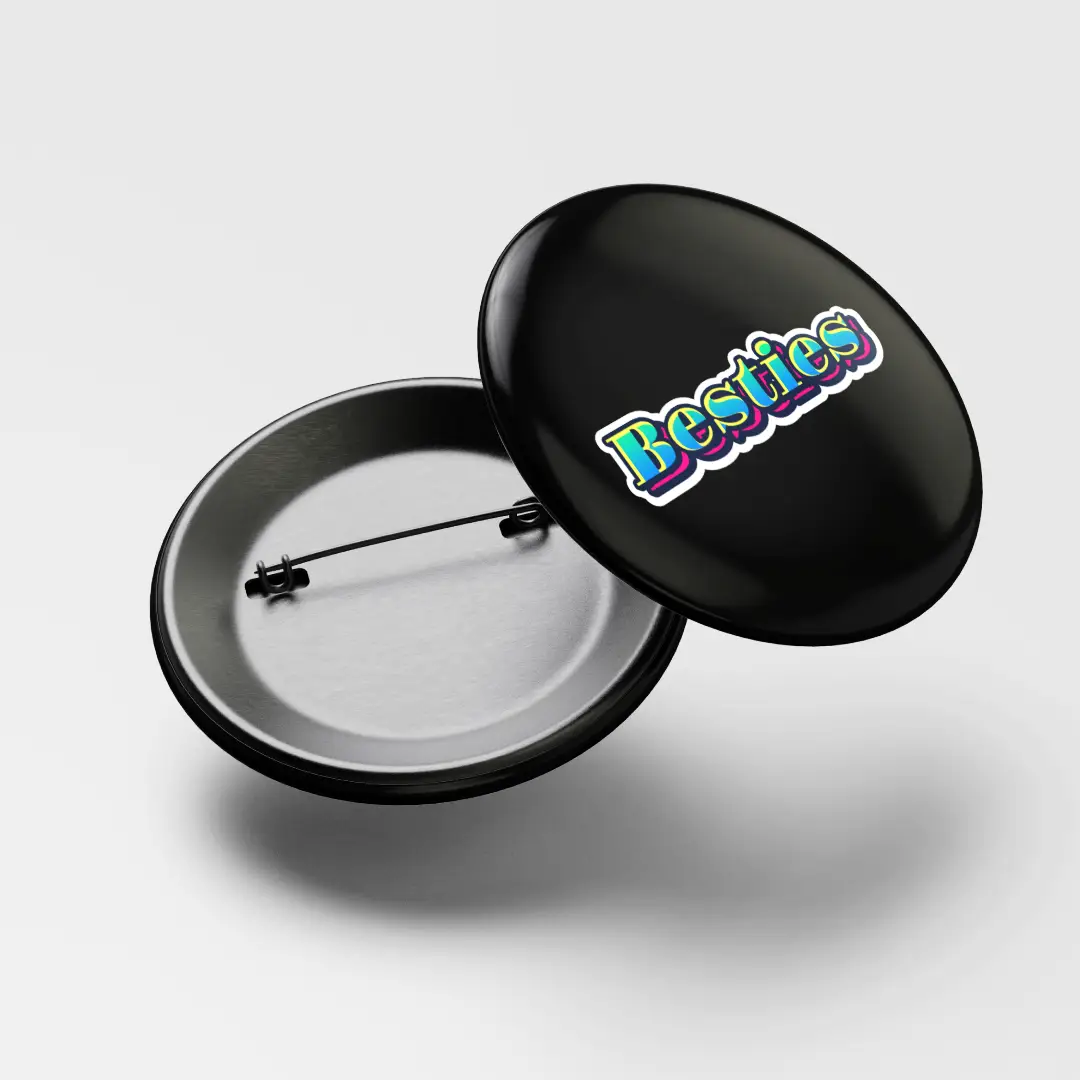 Besties Pin Button Badge - Image 3