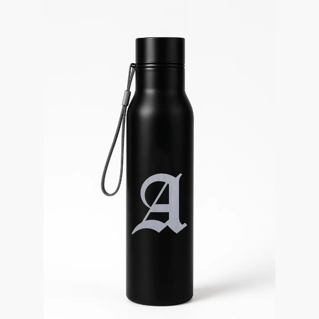 A Classic Letter Engraved Stainless Steel Water Bottle - Image 3