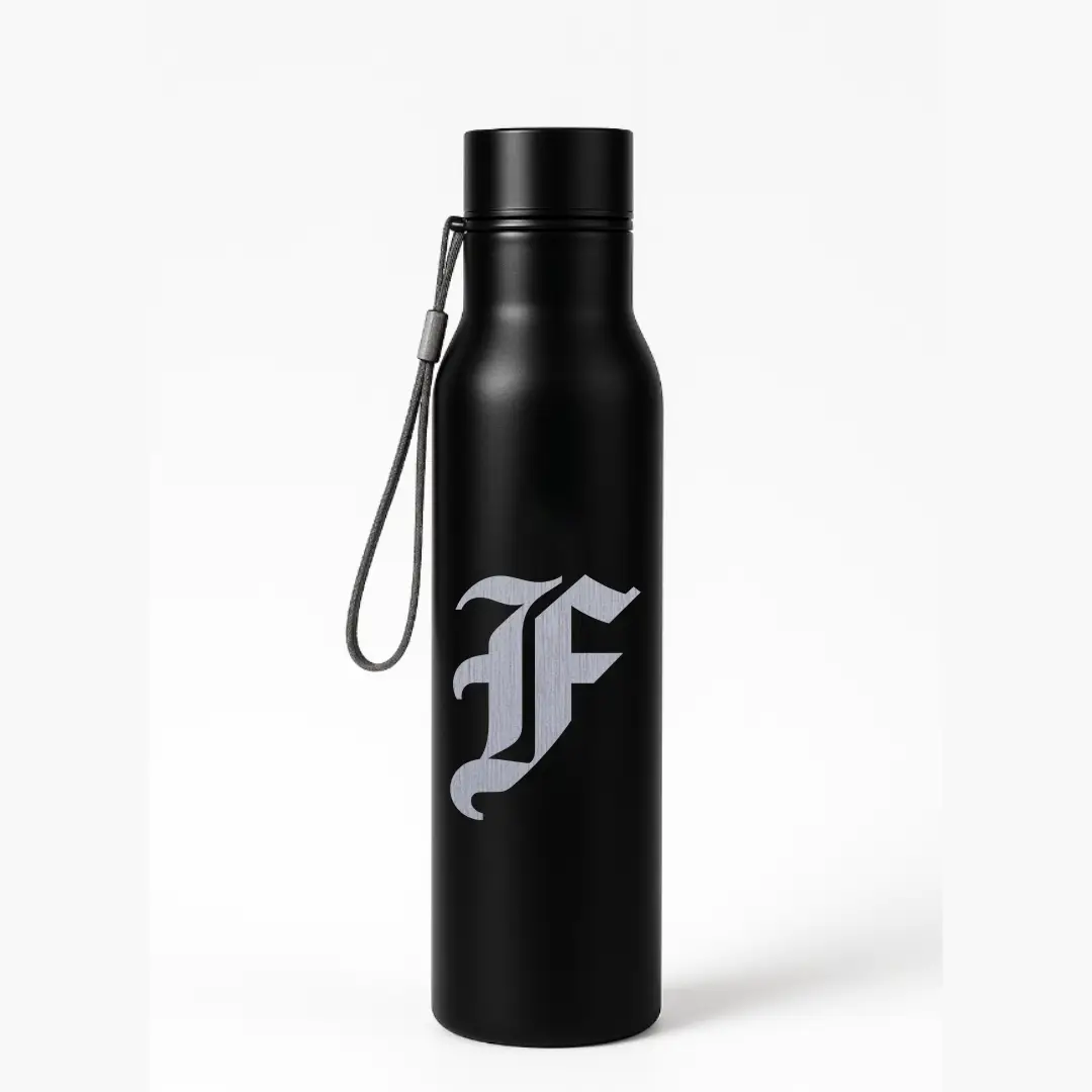 F Classic Letter Engraved Stainless Steel Water Bottle - Image 3