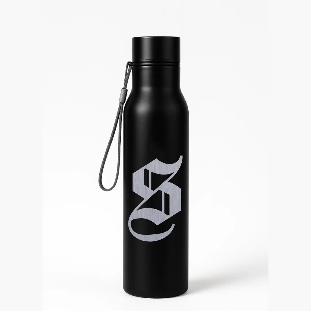 S Classic Letter Engraved Stainless Steel Water Bottle - Image 3