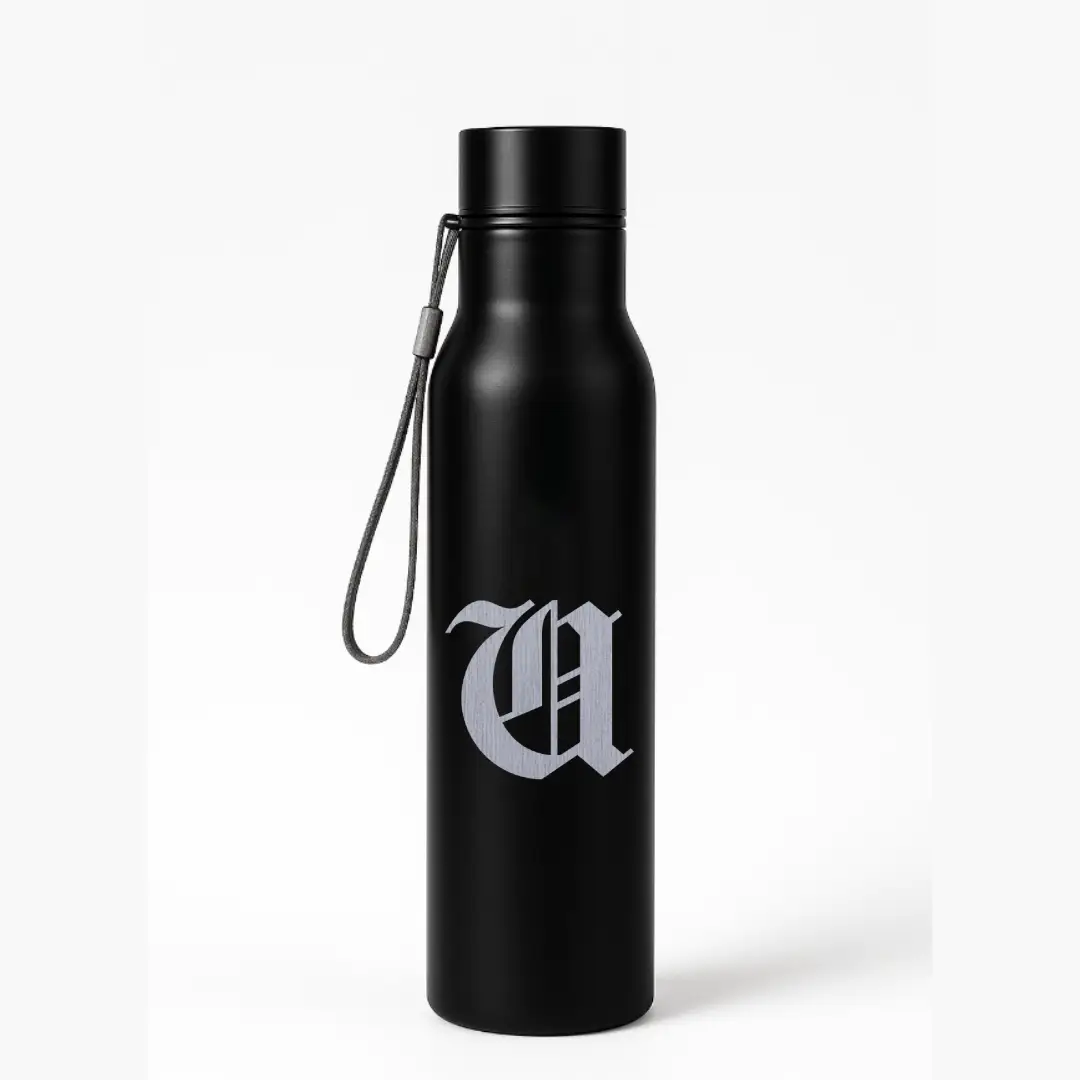 U Classic Letter Engraved Stainless Steel Water Bottle - Image 3