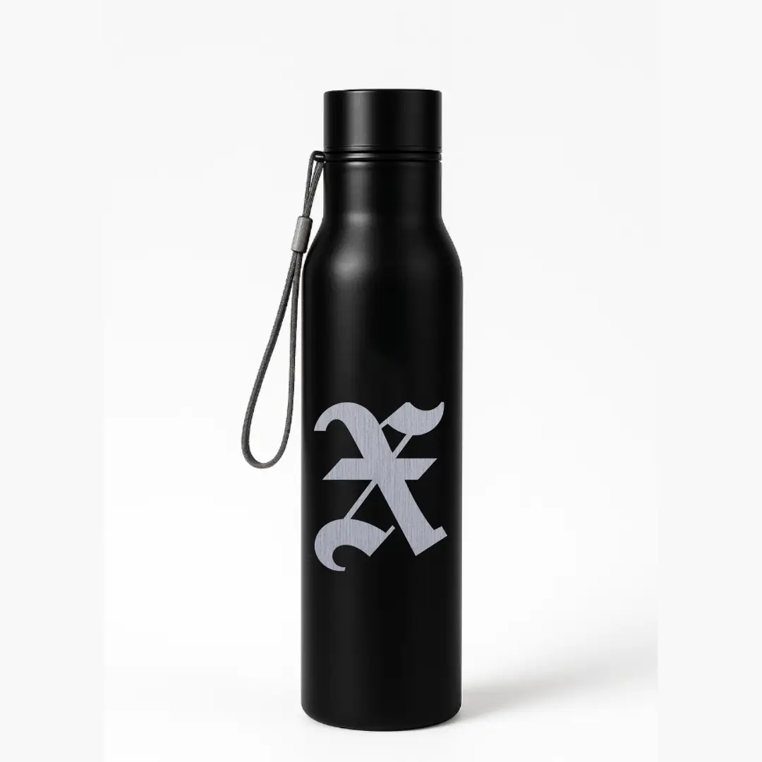 X Classic Letter Engraved Stainless Steel Water Bottle - Image 3