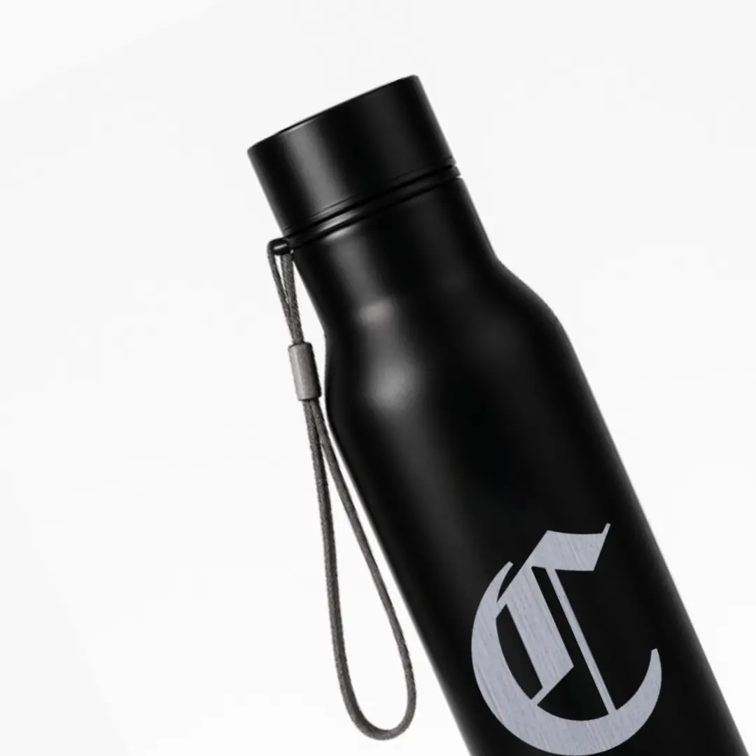 C Classic Letter Engraved Stainless Steel Water Bottle - Image 2