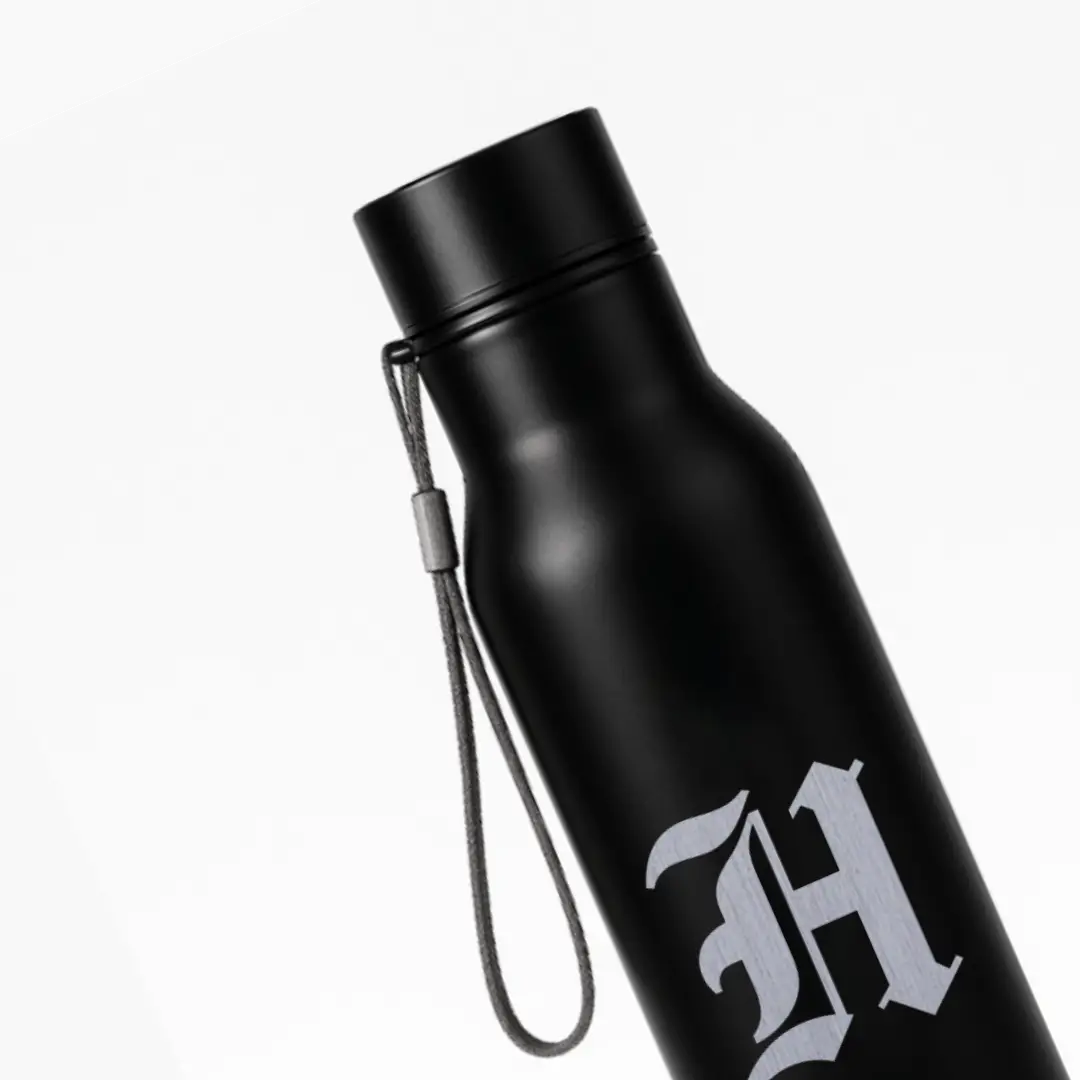 H Classic Letter Engraved Stainless Steel Water Bottle - Image 2