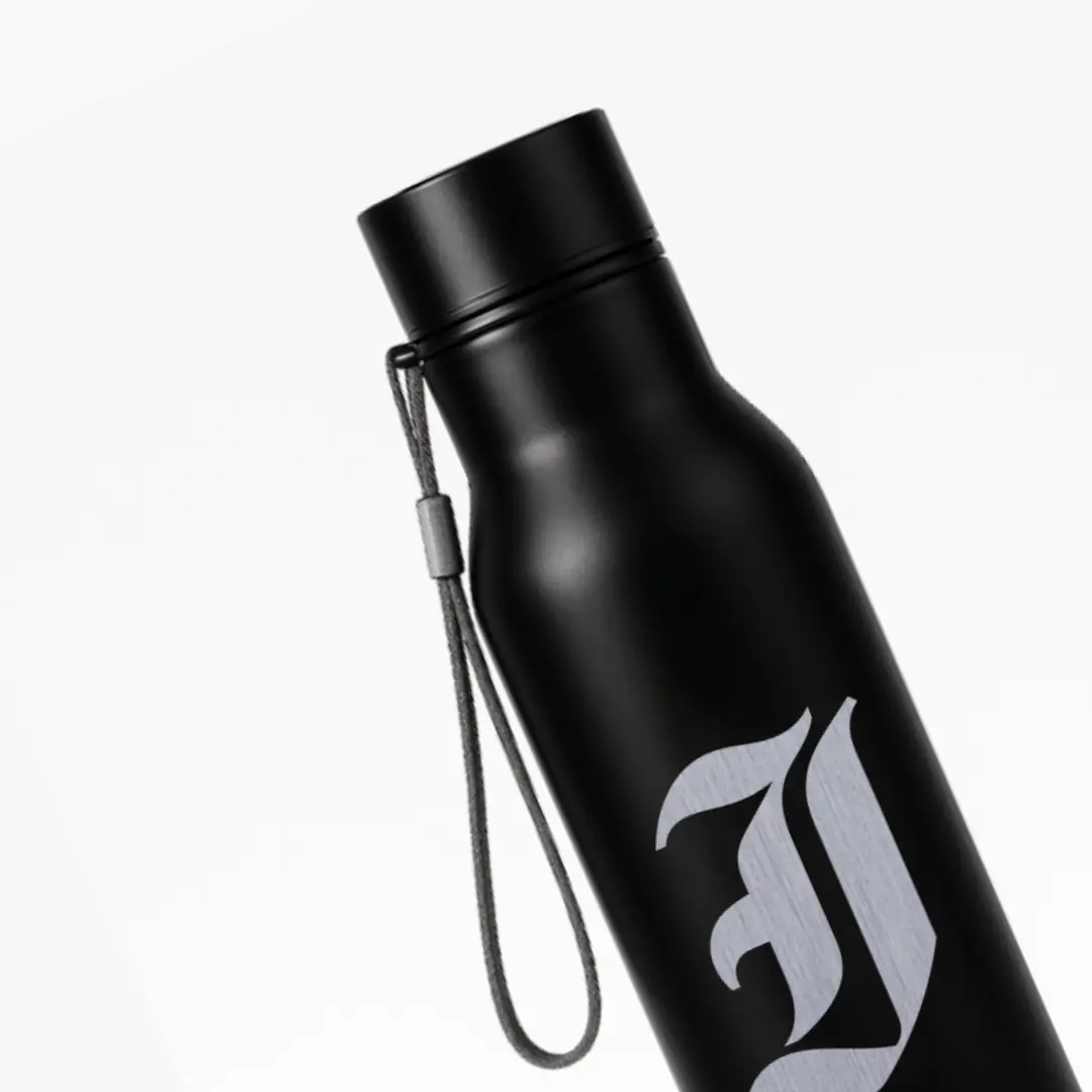 I Classic Letter Engraved Stainless Steel Water Bottle - Image 2
