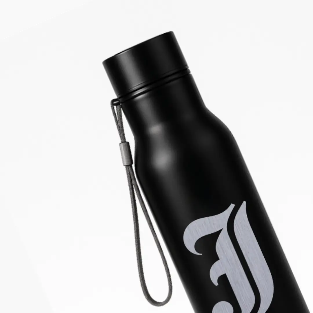 J Classic Letter Engraved Stainless Steel Water Bottle - Image 2