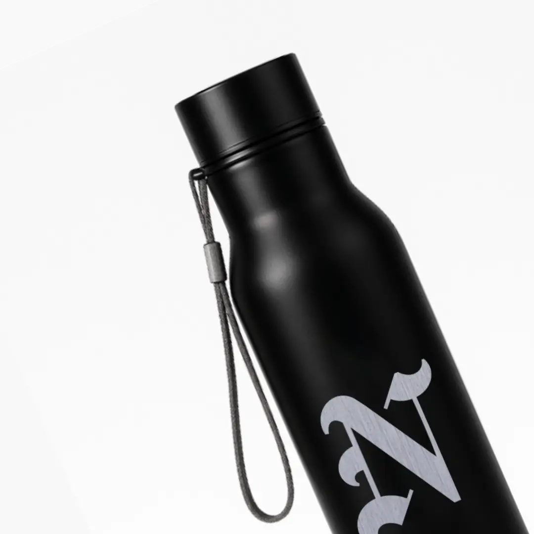 N Classic Letter Engraved Stainless Steel Water Bottle - Image 2