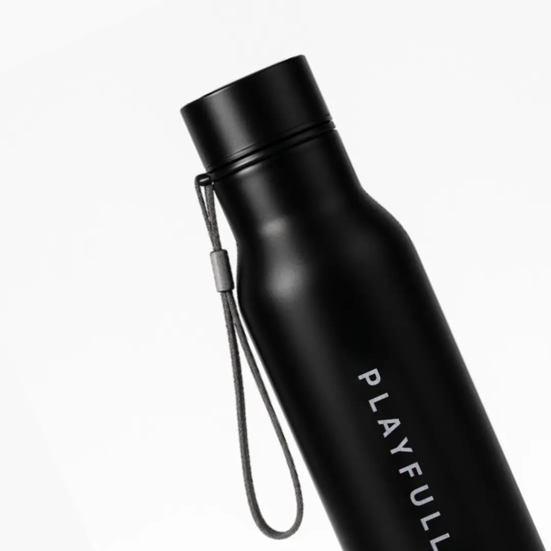 Playfully Everyday Use Black Water Bottle - Image 2