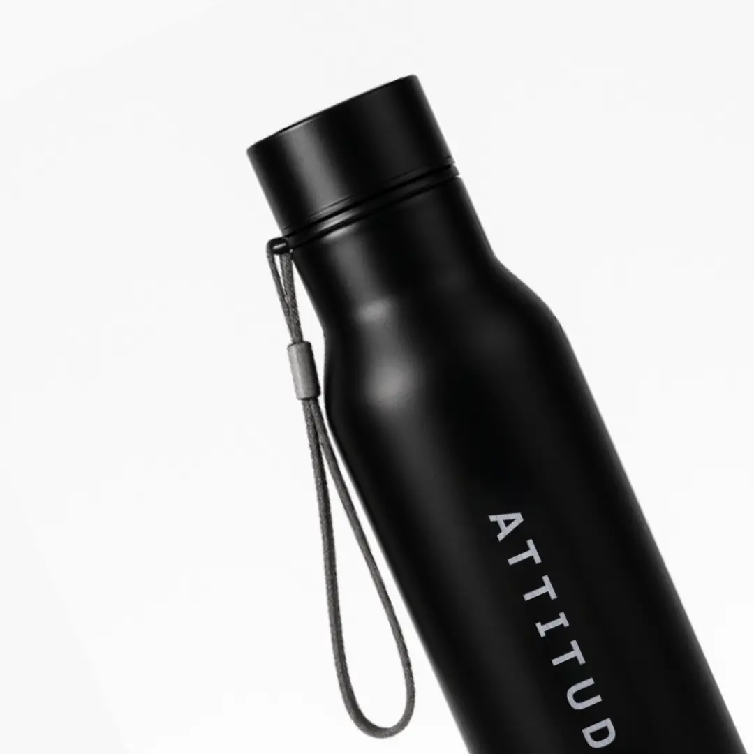 Attitude Everyday Use Black Water Bottle - Image 2