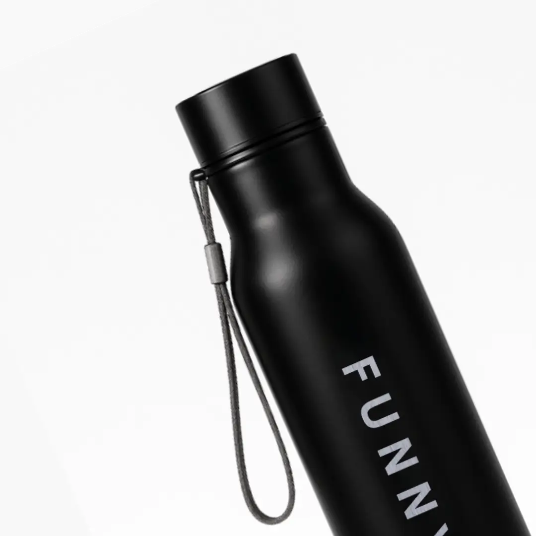 Funny Everyday Use Black Water Bottle - Image 2