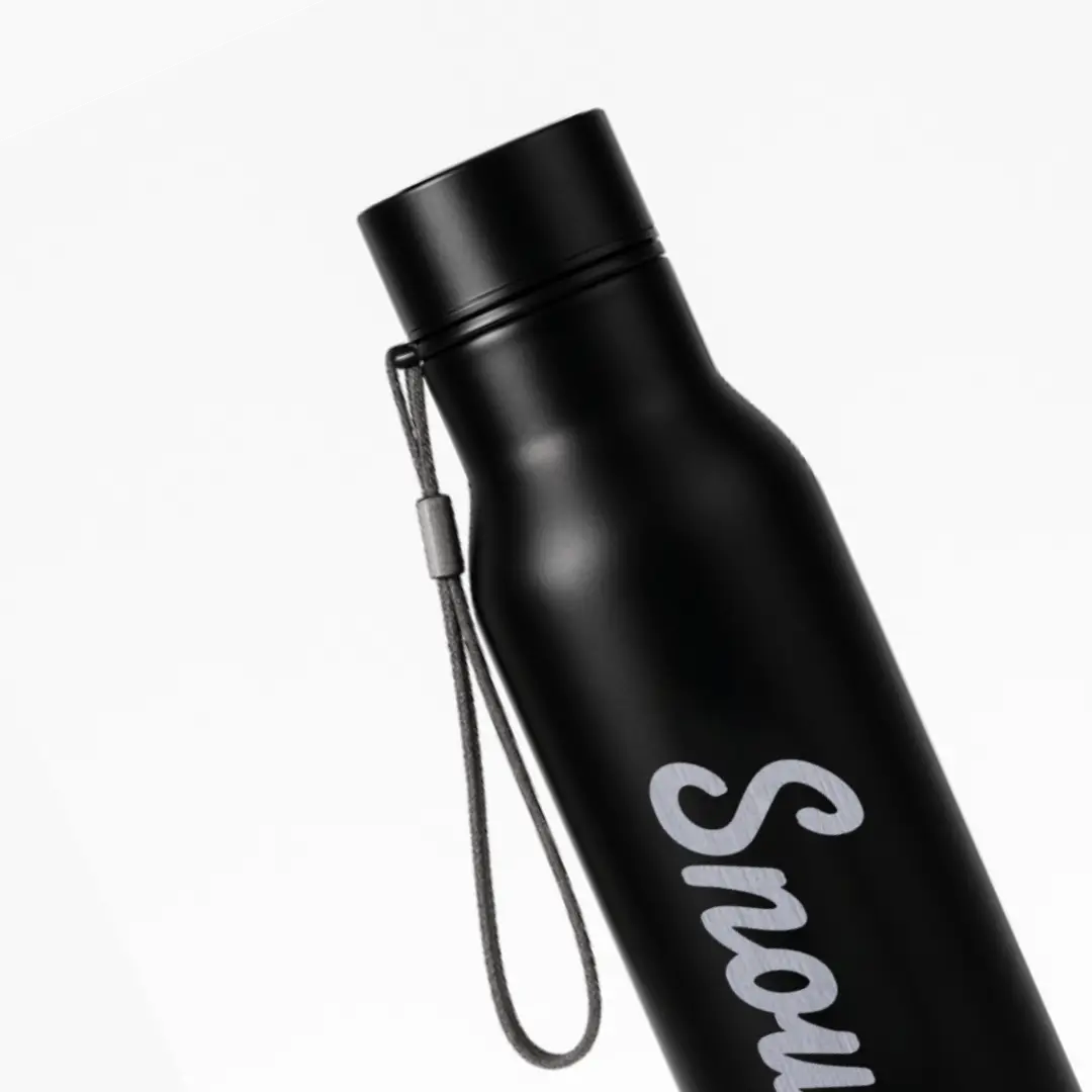Snow Word Engraved On Stainless Steel Water Bottle - Image 2