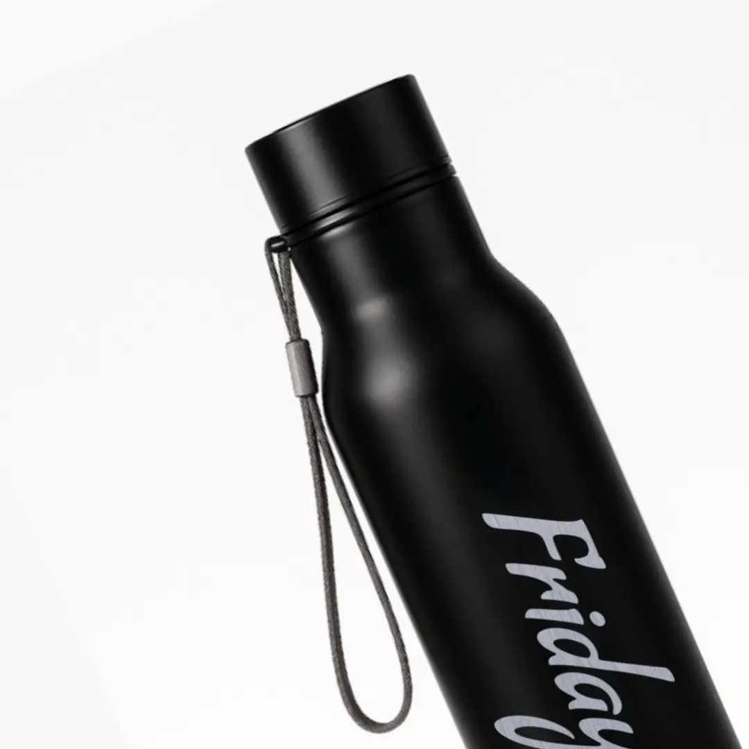 Friday Engraved On Stainless Steel Water Bottle - Image 2