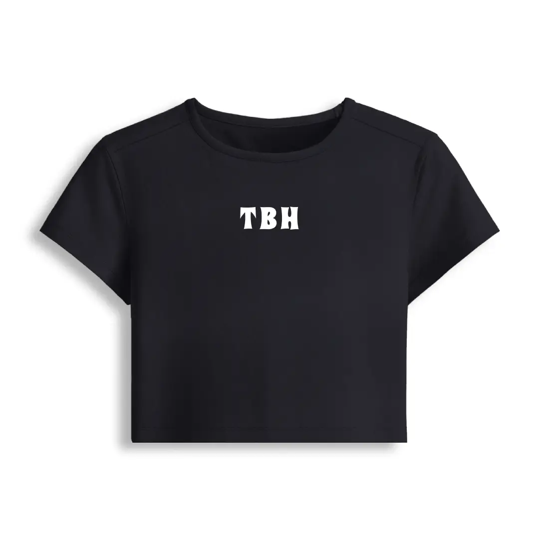 TBH Stretch Fit Baby Tee Crop Top - Image 2