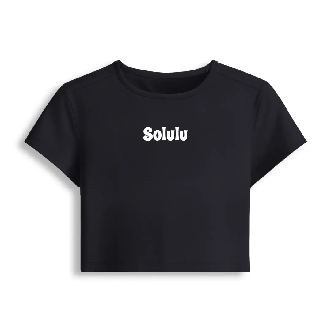 Solulu Stretch Fit Baby Tee Crop Top - Image 2
