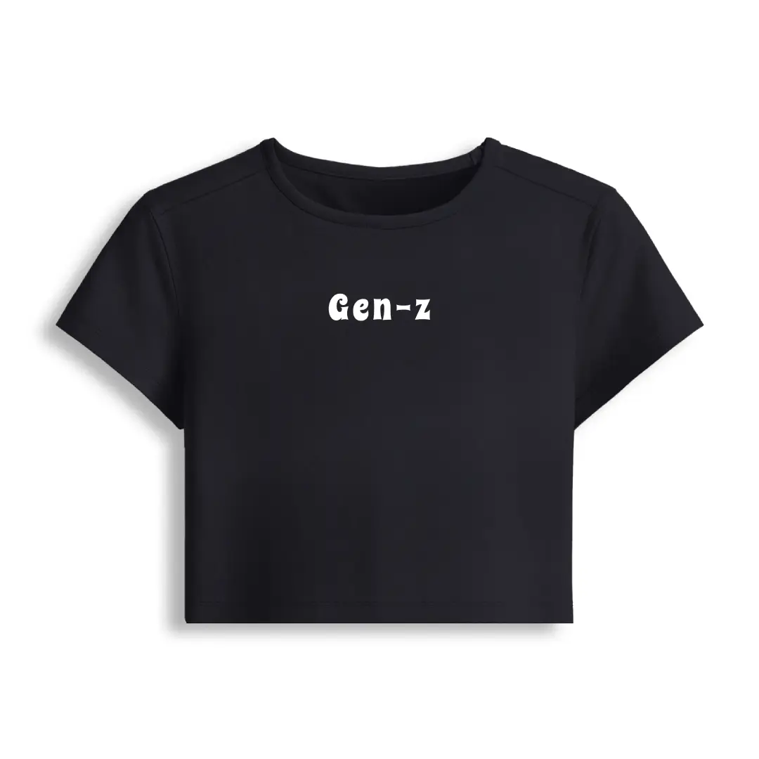 Gen-z Stretch Fit Baby Tee Crop Top - Image 2
