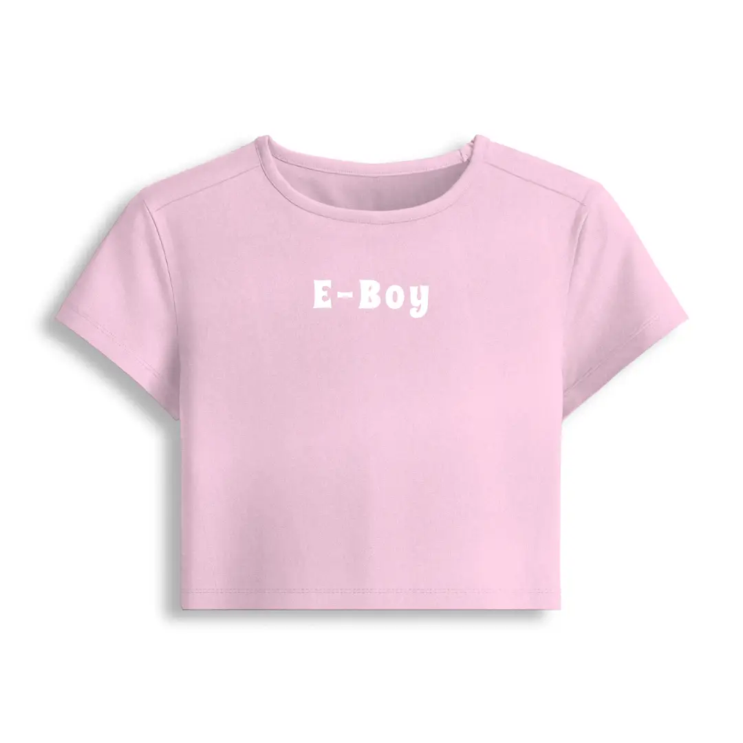 E-Boy Stretch Fit Baby Tee Crop Top