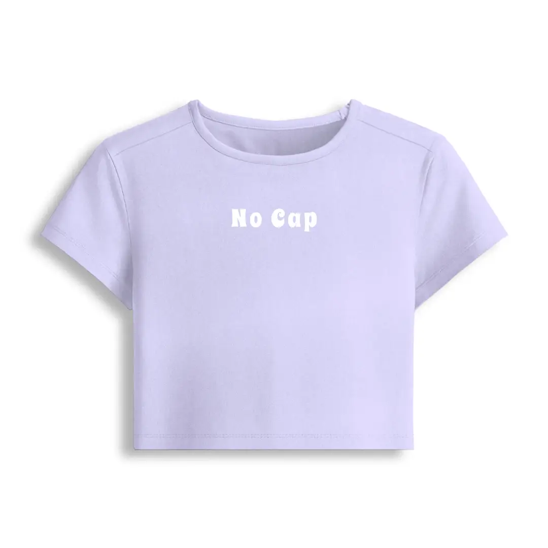 No Cap Elastic Fit Baby Tee Crop Top - Image 3