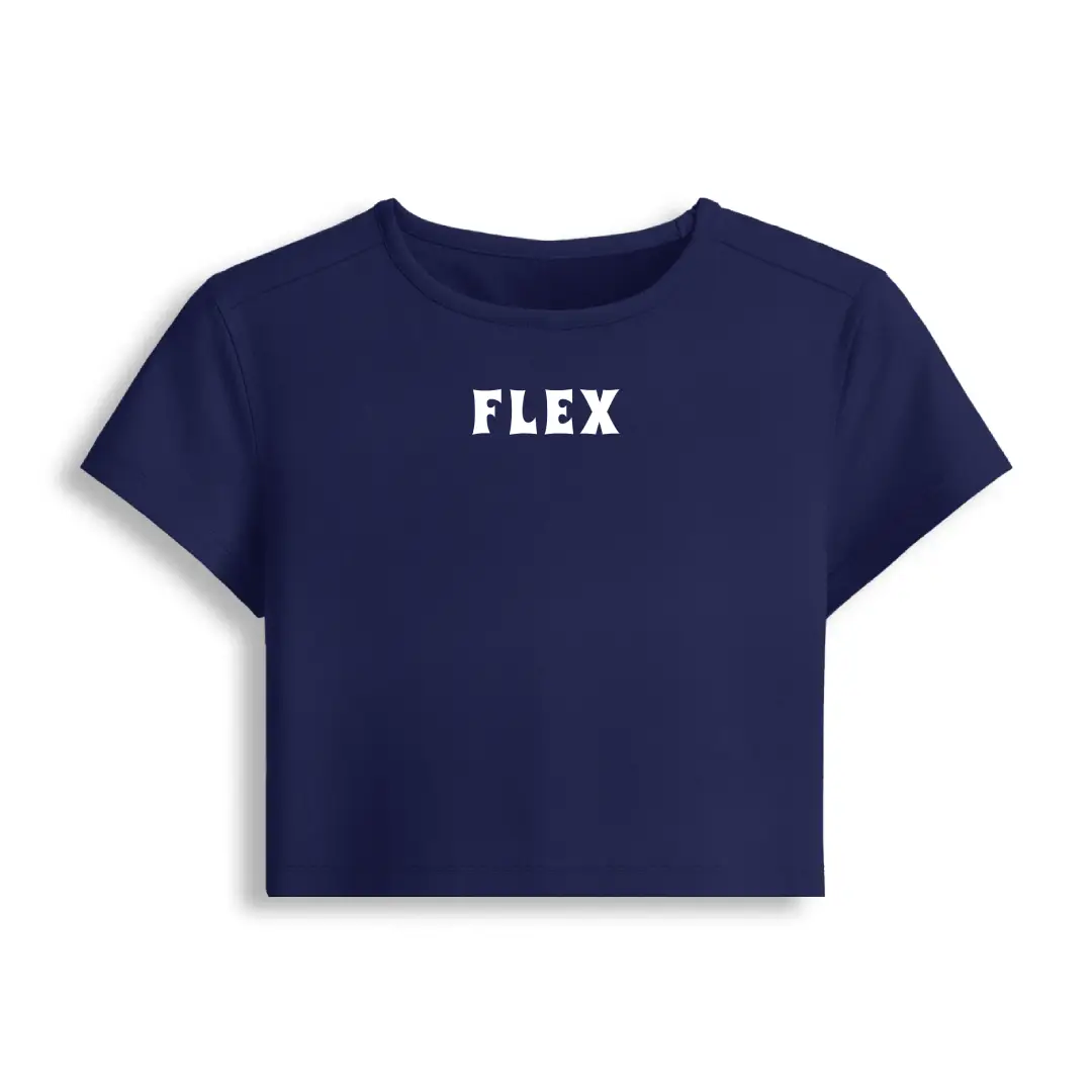 FLEX Stretch Fit Baby Tee Crop Top - Image 4