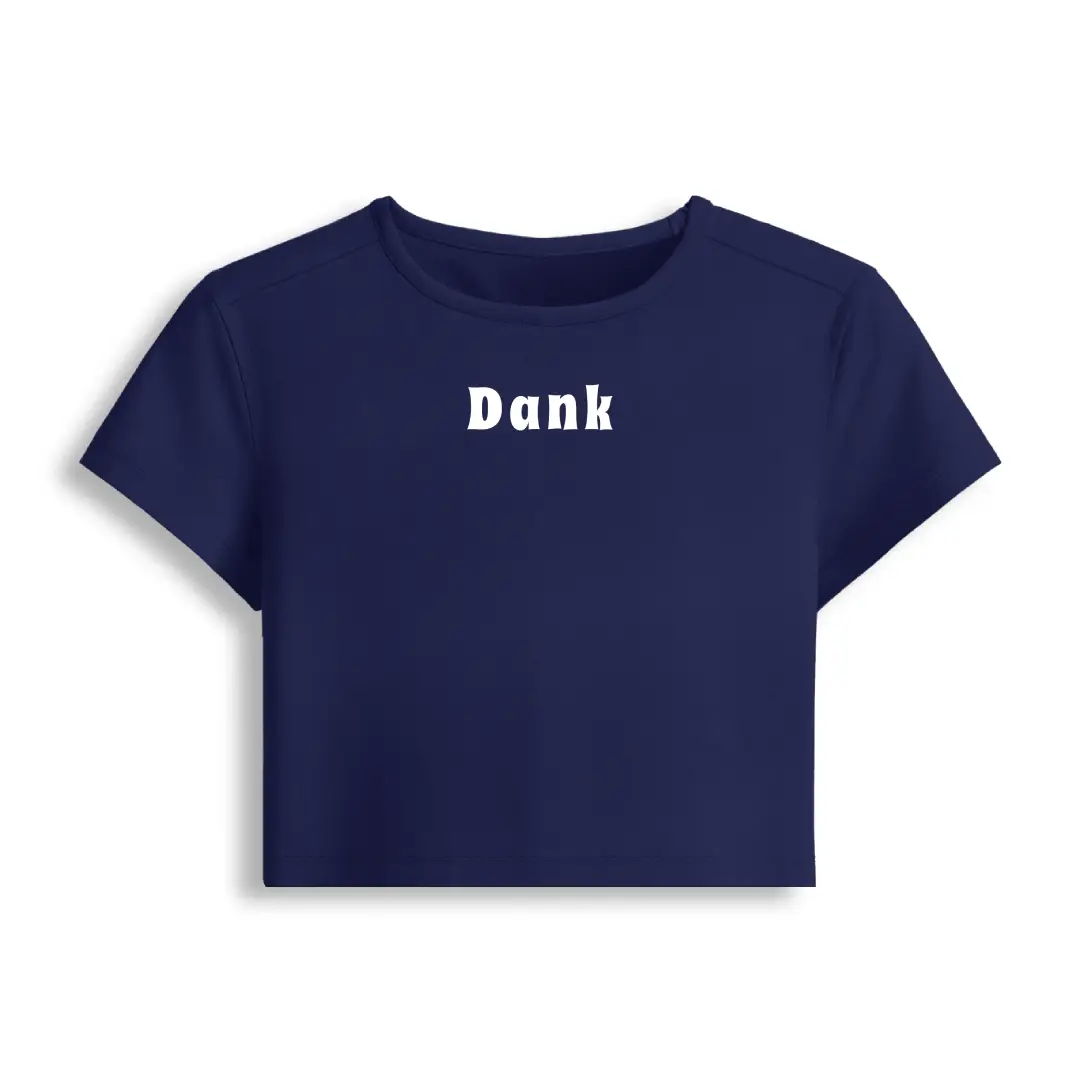Dank Stretch Fit Baby Tee Crop Top - Image 4