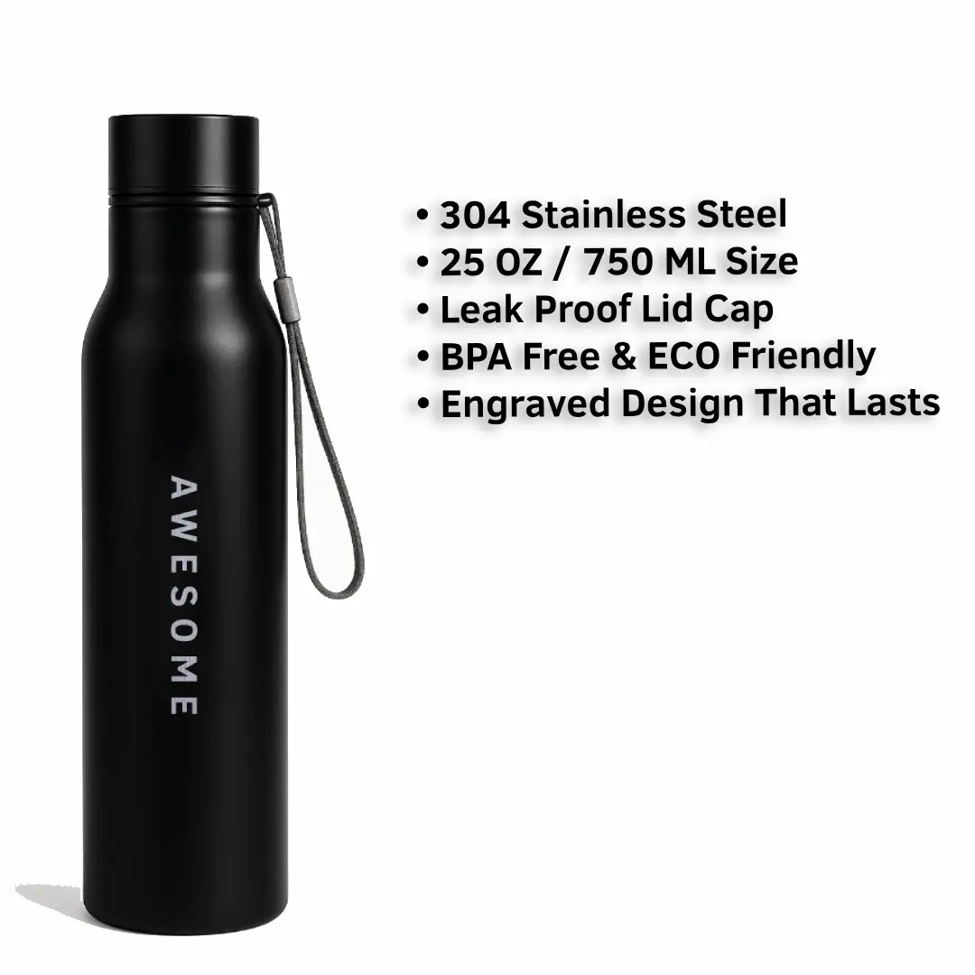 Awesome Everyday Use Black Water Bottle