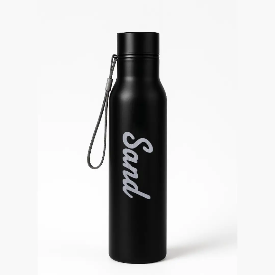 Sand Word Engraved On Stainless Steel Water Bottle