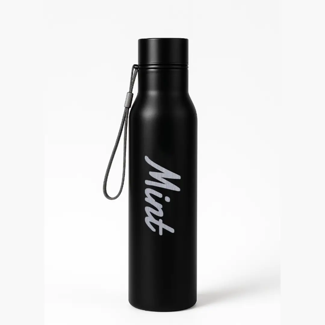 Mint Word Engraved On Stainless Steel Water Bottle