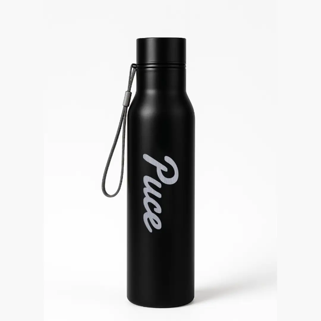 Puce Word Engraved On Stainless Steel Water Bottle
