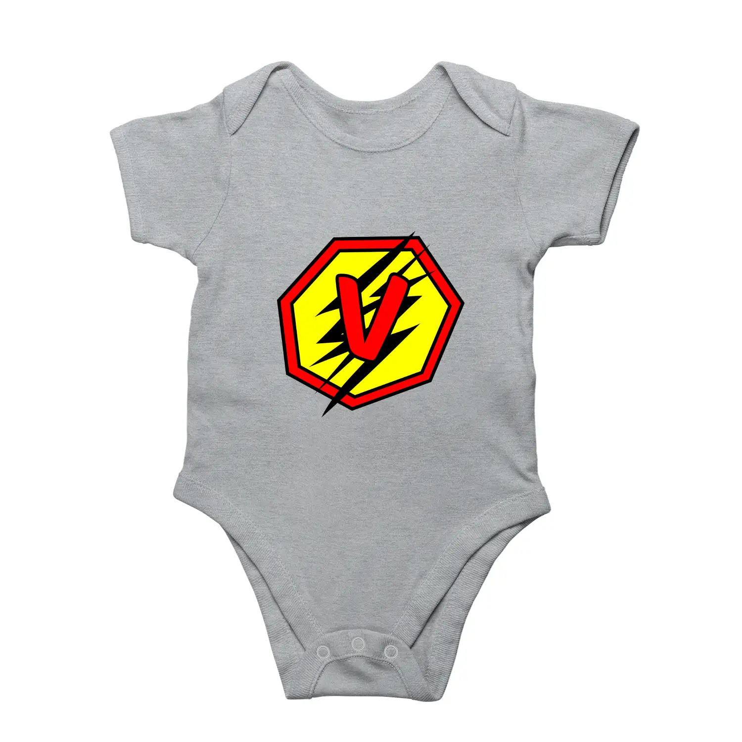 V Letter Alphabet Baby Kids Romper - Image 7