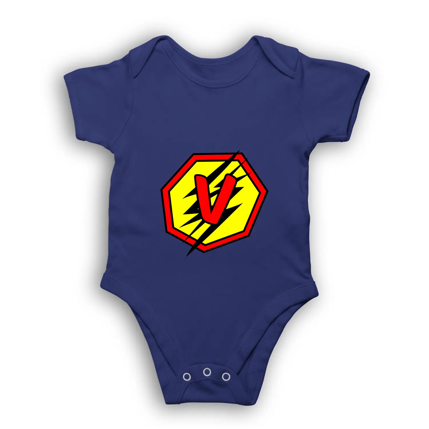 V Letter Alphabet Baby Kids Romper - Image 5