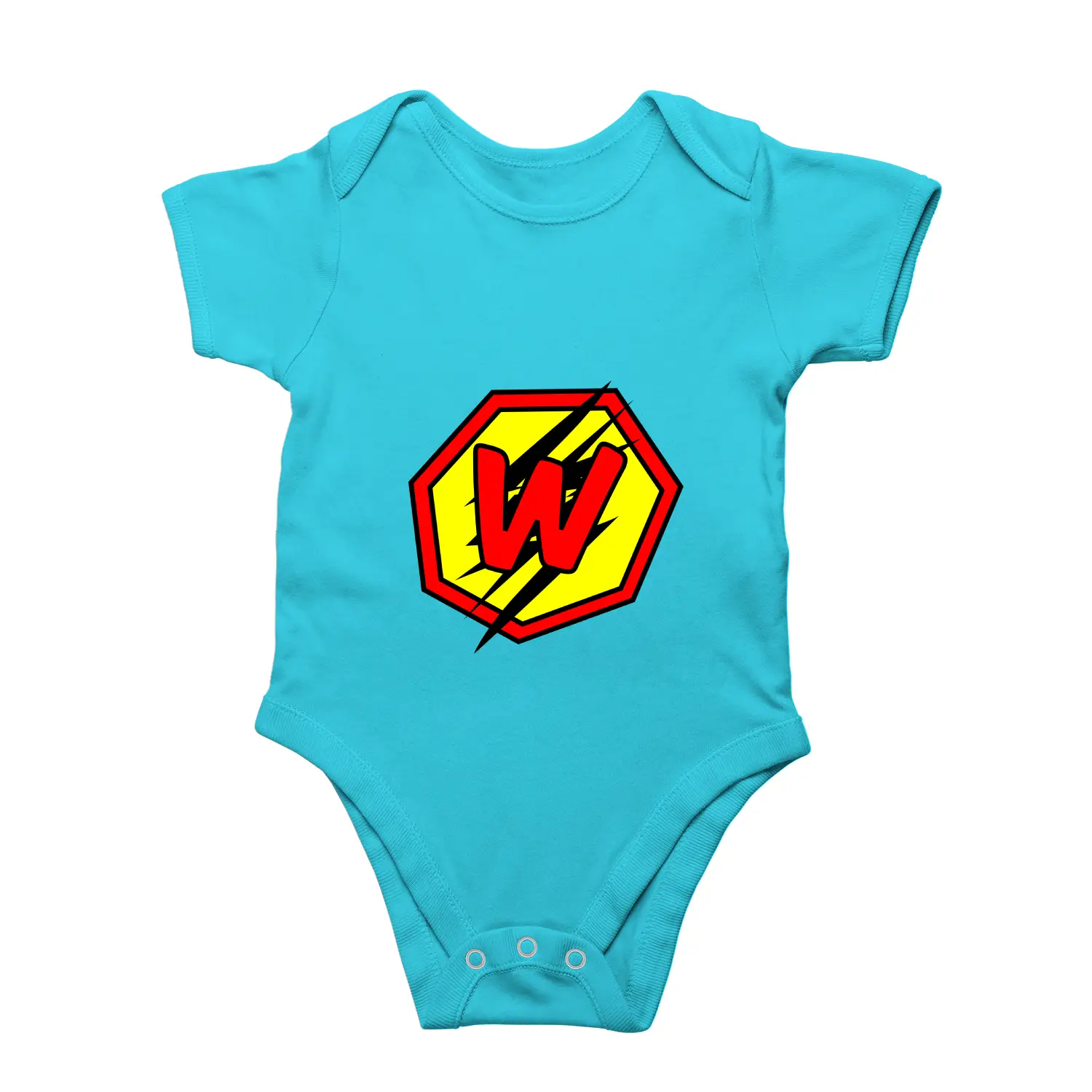 W Letter Alphabet Baby Kids Romper - Image 3