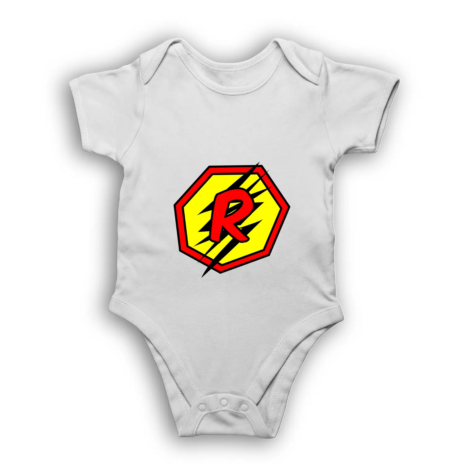 R Letter Alphabet Baby Kids Romper - Image 2