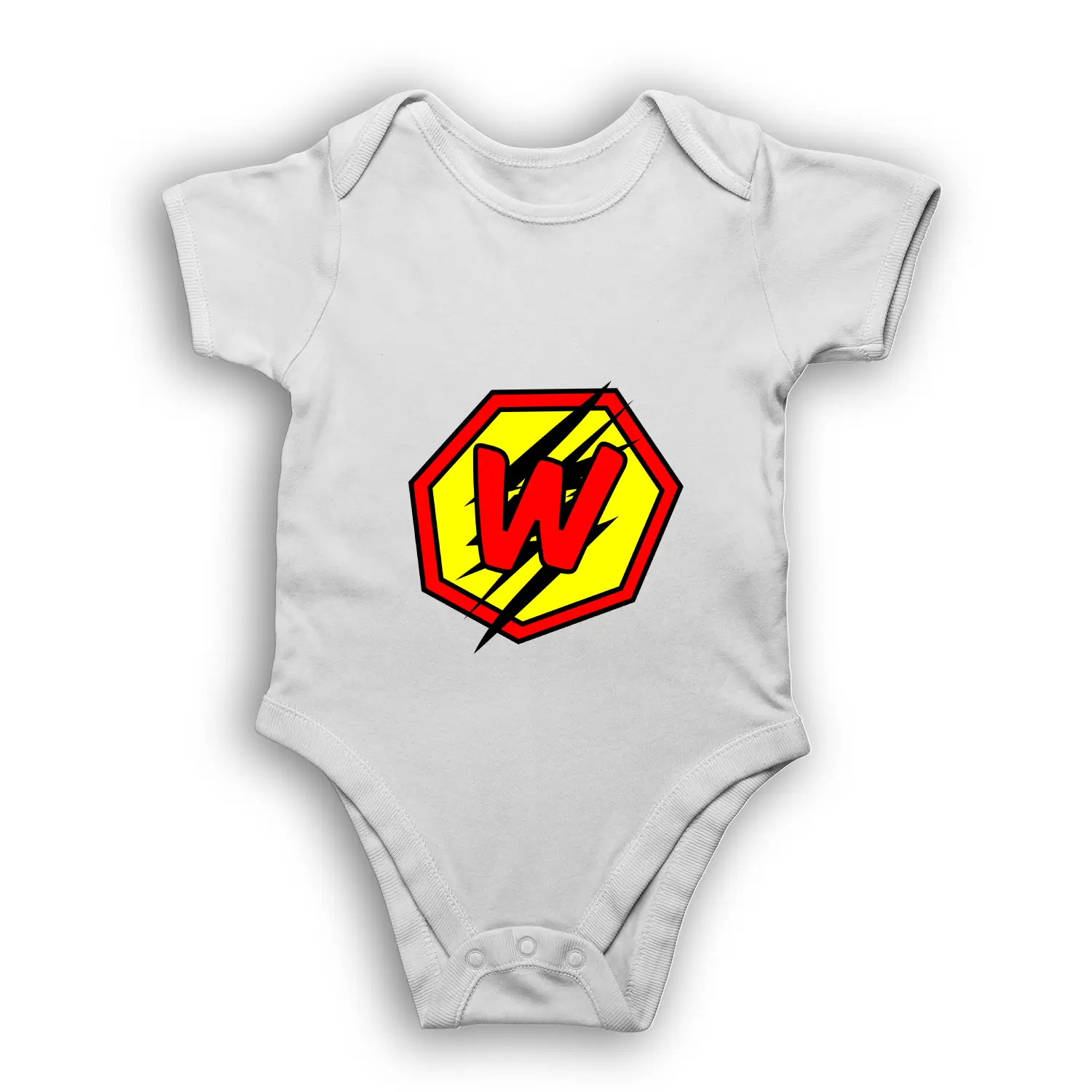 W Letter Alphabet Baby Kids Romper - Image 2