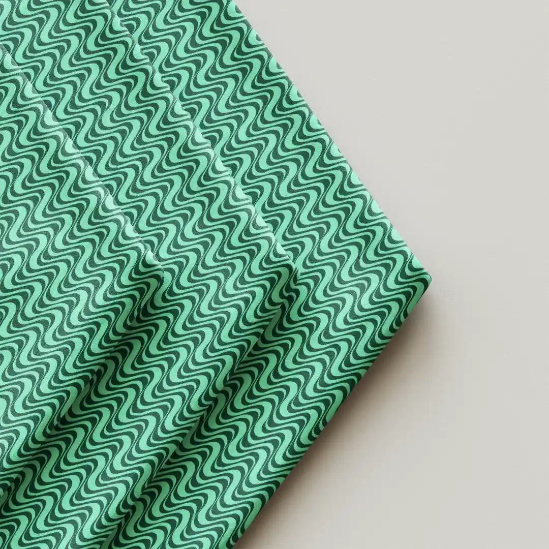 Wavy Greenish Exquisite Cloth Napkin Pack Of Four