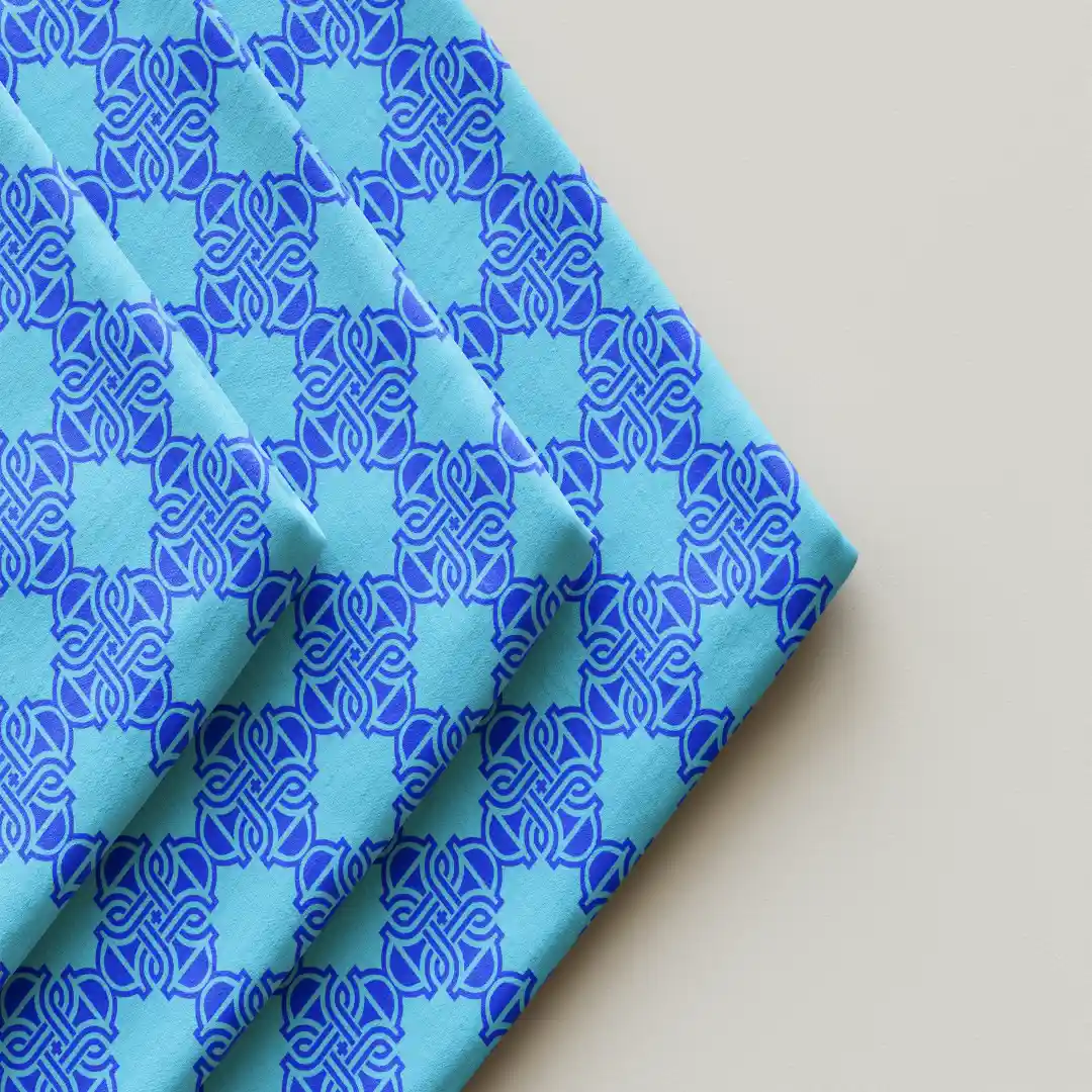 Royal Blue Motifs Cloth Napkin Pack Of Four