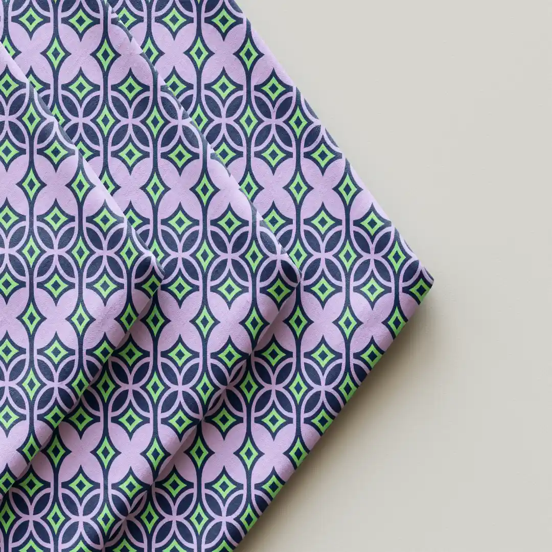 Floral Purple Color Cloth Napkin Pack Of Four