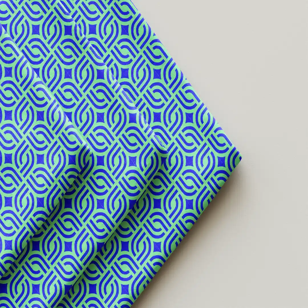 Modern Blue Square Poly Dining Table Cloth Napkin Pack Of Four